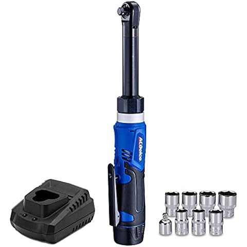ACDelco ARW1218-3P G12 Series 12V Li-ion Cordless 3/8” 40 ft-lbs. Extended Ratchet Wrench Tool Kit Cover