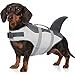 AOFITEE Dog Life Jacket Pet Safety Vest, Adjustable Dog Lifesaver Ripstop Pet Life Preserver with Rescue Handle for Small Medium and Large Dogs (Grey Shark, XS)