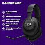JBL Quantum 100M2 - Wired Over-Ear Gaming Headset with omnidirectional, Detachable mic with Mute Option and Fabric-Covered Memory Foam Ear Cushions, Compatible with All Platforms (Black) - Image 5