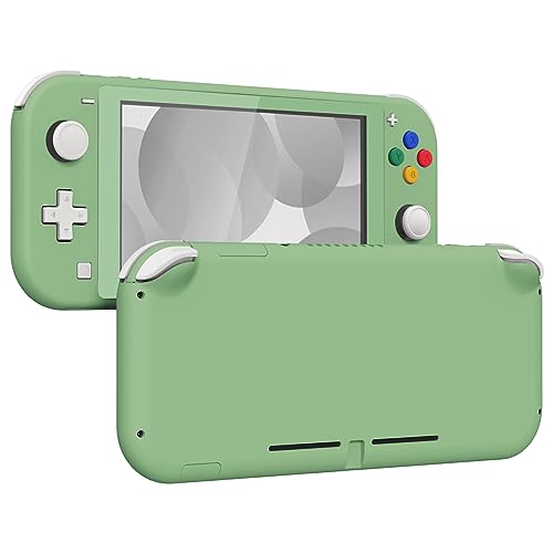 eXtremeRate Cover Scocca Custodia Pulsanti Tasti ABXY Colorati DIY Ricambio per Nintendo Switch Lite con Protezione Schermo Vetro Temperato(NON Include Console)-Matcha Verde