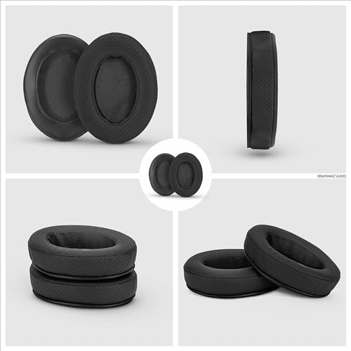Image of Brainwavz Perforated Thick Memory Foam Ear Pads for ATH M50X, M40X, Steelseries Arctis, HyperX Cloud & Alpha, Logitich G Pro & Many More Headphones, Black