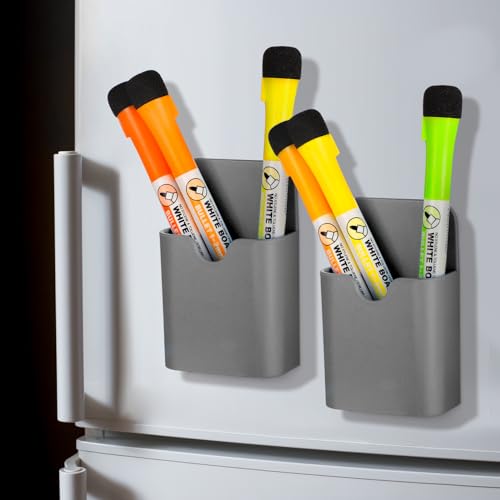 Jetec 8 Pcs Magnetic Pen Marker Holders, Gray, 3.86 x 2.24 Inch by Jetec - Used condition - Image 6