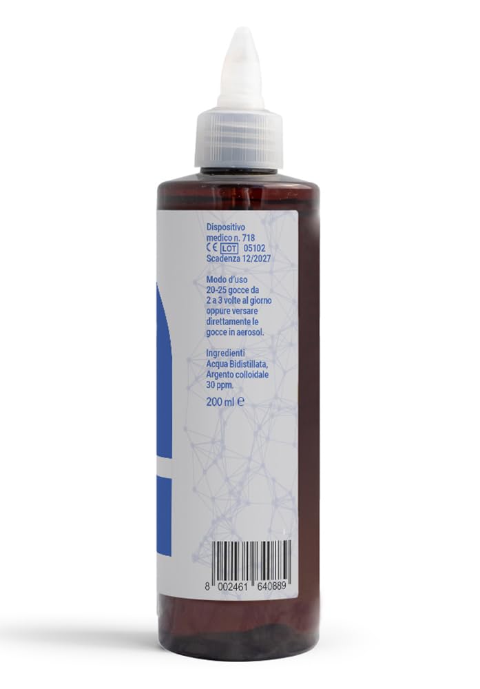Aessere Argento Colloidale Plus Gocce - 30 PPM, 200 ml
