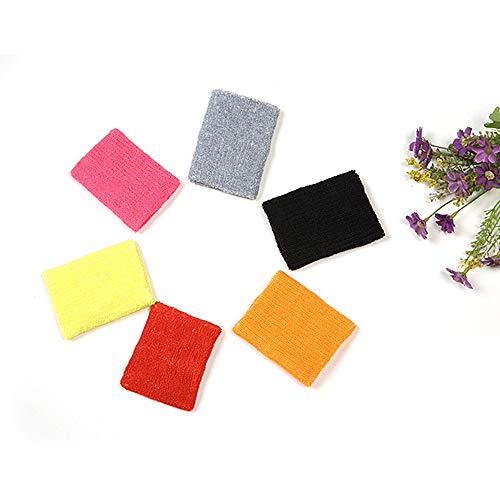 Pulseira, Andoer Faixa de suor esportiva pulseira de umidade absorvente de algodão faixa de suor par