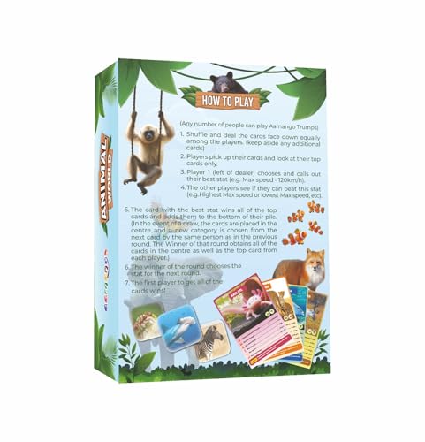 Image of Animal World - 63 Educational & Fun Trump Cards for Kids | Learn Animal Facts, Strength, Speed & Lifespan | STEM-Aligned Wildlife Learning Game | Eco-Friendly