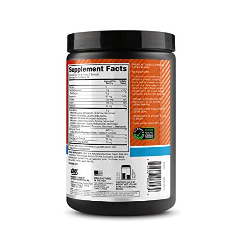 Image of Optimum Nutrition Amino Energy Powder Plus Hydration, with BCAA, Electrolytes, and Caffeine, Tangerine Wave, 30 Servings (Packaging May Vary) (Pack of 6)
