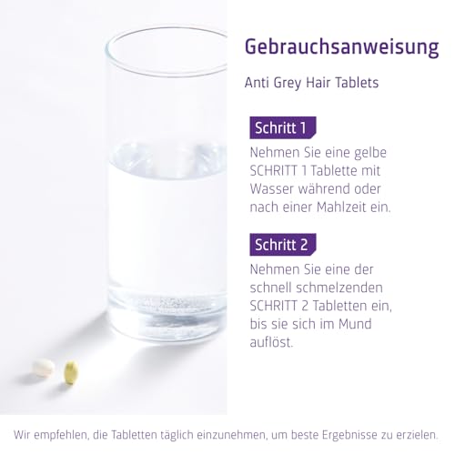 Neofollics Anti-Grau-Tabletten – 60 Stk. – Zweistufiges Supplement mit Katalase & Melanin Complex™ – Unterstützt die natürliche Haarpigmentierung – Vegane Formel – Für Männer & Frauen