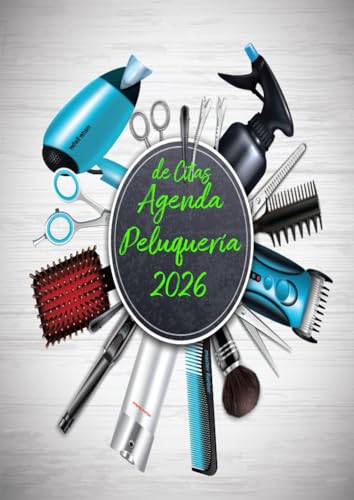 Agenda de Citas 2026: Planificador diario 1 página por día para peluqueros, barberías y esteticistas. Horario de 8:00 a 21:00, con intervalos de 15, 30 y 45 minutos. 4 empleado. Formato A4.