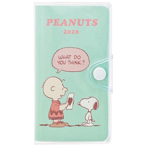 クツワ 手帳 スヌーピー 家族手帳 2026年 プチ マンスリー 日曜始まり 手紙 659SQD 2026年1月始まり