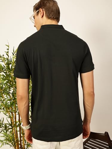 Image of Thomas Scott Men's | Solid | Half Sleeve | Regular Fit | 100% Cotton | Polo Collar | Button Closer | Casual Tshirt