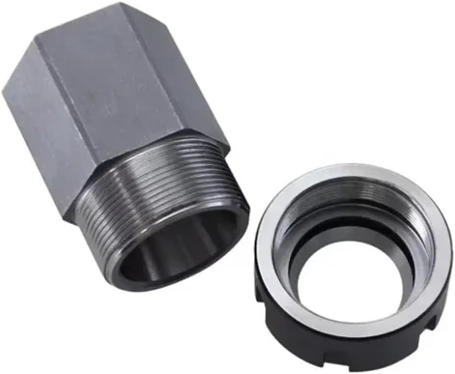 Square/Hexagonal Knife Set ER25 ER32 ER40 Square/Hexagonal Milling Collet Conversion Replaceable Extension Rod Splice Thread(Hexagon,ER25)