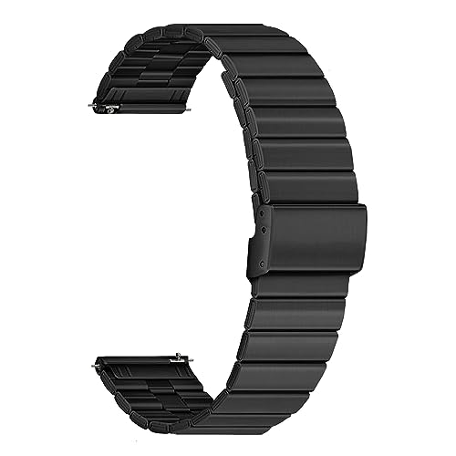 Image of ACM Watch Strap Stainless Steel Metal 22mm compatible With Fire-Boltt Invincible Plus Bsw097 Smartwatch Adjustable Belt Band New Black