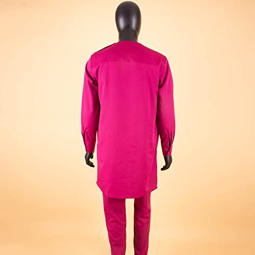 African Suits for Men Embroidery Shirts and Pants 2 Piece Set Dashiki Outfits Tribal Clothing4