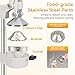 TONGCHANT Heavy-Duty Cast-Iron Manual Juicer Hand Press for Pomegranate Lemon Lime Citrus with Stainless Steel Cup, Fruit Juicer Squeezer, Orange Crush Machine, Orange Press Juicer, Easy Clean, White