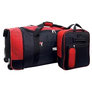 Large Holdall with Wheels, 82L Wheeled Duffle Bag, Black Rolling Travel Bag, Soft Luggage with Zipped Pockets for Holidays, Weekend Trips, Sports, Gym & Overnight Travel