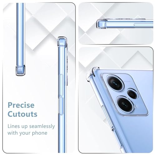 Image of BOXXO Flexible Back Cover for Mi Redmi 13C 5G | Back Cover Transparent Clear Shockproof Case Four Corner Protection | Slim Protective Mobile Phone Cover for Mi Redmi 13C 5G