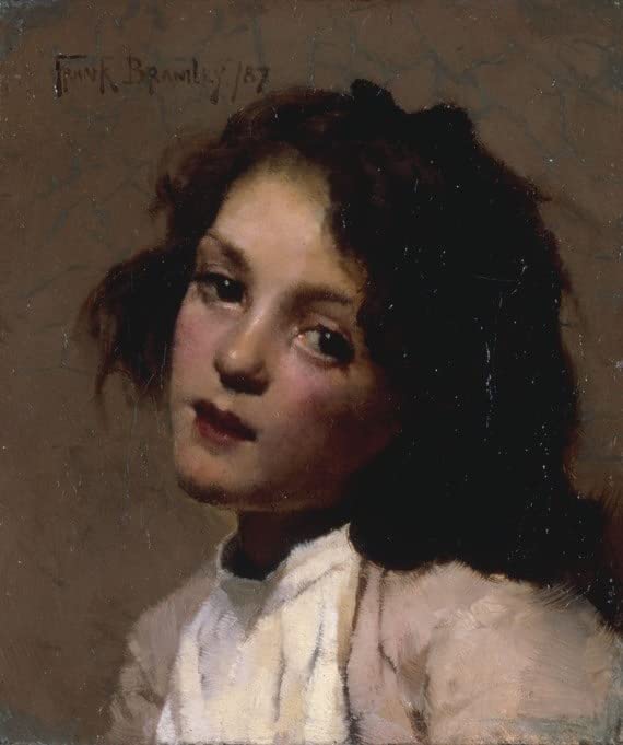 Frank Bramley Image Sur Toile 60x90cm Rompre la Monotonie des Murs Blancs avec l'Art