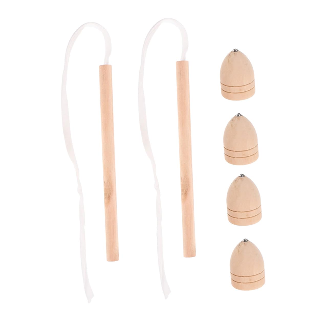 Yardwe 2sets Wooden Spinning Traditional Gyroscopes for Boys and Girls Rotating Tops Whip Wood Gyro Toys for Boy Girl's Playtime