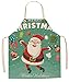 JFAN Delantal sin mangas navideño Cocina para hombres y mujeres Delantal para el hogar Cena Hornear Fiesta navideña 2022-feliz Papá Noel
