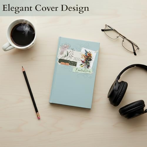 Image of TULMAN 2026 Diary Hardcover Design Everyday Notebooks (22x14 cm), Best for Study Planner, Personal Journal, Business Planning & Stationery Lovers - dusty blue-green