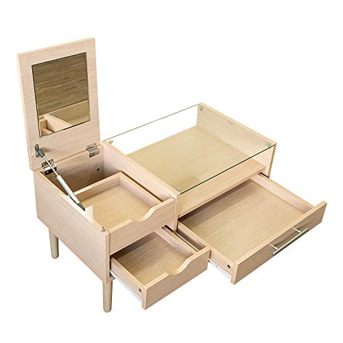 センターテーブル ドレッサー 80cm幅 ナチュラル UTH-03NA