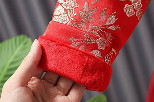 Girls Chinese New Year Dress Kids Fleece Lined Warm Princess Dresses Fairy Hanfu Embroidery Tang Suit with Bag2