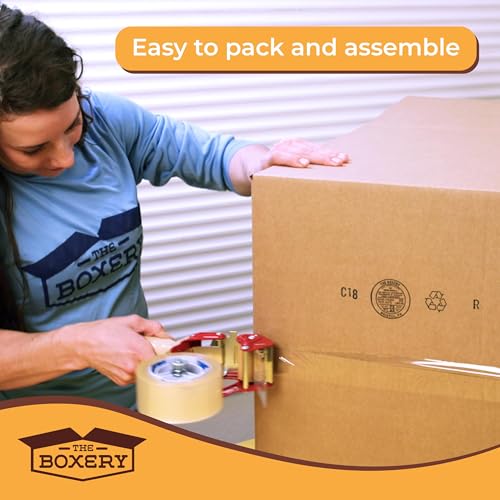 Image of The Boxery 12 inchx9 inchx9 inch Brown /Kraft Corrugated Cardboard Shipping Boxes 25-Pack | Mailing, Packing, Moving & Storage for Business /Home - Durable - Eco-Friendly, Recyclable - Made in the USA