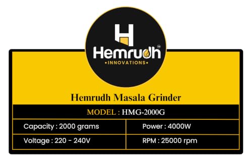 Image of 2000g Electric Spice Grinder | 4000W Heavy Duty Stainless Steel Dry Masala Grinder | 25000 RPM Commercial Grinding Machine
