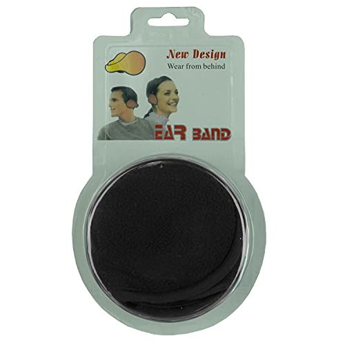 Gelante Unisex Classic Fleece Earmuffs For Cold Weather. Ear Warmer Behind The Head. 5039C-Black #TOP1