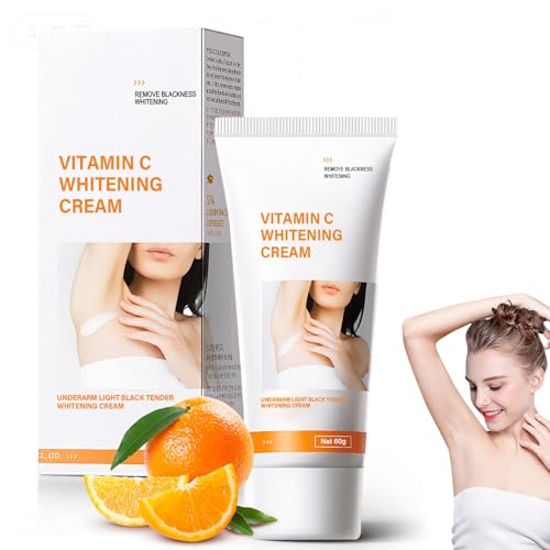 Crema Blanqueadora, crema hidratante corporal, blanqueador de axilas, Adecuado Para El Cuello, Axilas, Rodillas, Cuello, Textura Ligera de Rápida Absorción, 50g