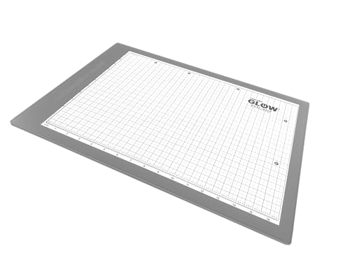 CUTTERPILLAR Glow Premium II LED Light Board, with Translucent, Self-Healing Cutting Mat Light Box Tracing Pad w/Non-Slip Translucent Self-Healing Cutting Mat, 13” x 19