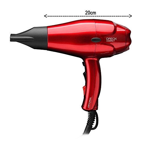 Dreox Compact Sinelco France sèche-cheveux AC rouge 2000W compact pour cheveux épais et fins
