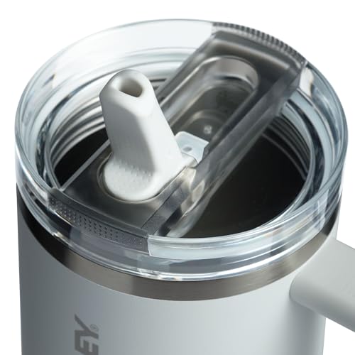 Image of Stanley Quencher ProTour Flip Straw Tumbler with Leakproof Lid 40 oz | Built-In Straw & Handle | Cupholder Compatible for Travel | Insulated Stainless Steel Cup | BPA-Free | Frost