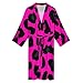 UTRSIFB Men's Luxury Ultra Soft Warm Robes Fashion Bathrobe With Spacious Pockets Pink Cheetah Leopard Print