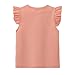 AMIYAN Toddler Girls Ruffle Sleeve T Shirt Short Sleeve Basic Tank Top Blouse Orange 100 2-3T