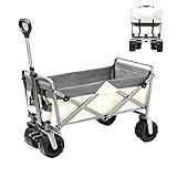 Z-SEAT Klappwagen, Hochleistungs-Allrad-Universalräder und Teleskopgriff, Strand-Angelwagen für 120 kg Last, Camping-Lebensmittel-Sport