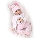 SXFJF 55CM Réincarné Baby Doll, Réincarné Full Body Silicone Poupée Réaliste Réincarné Nuisettes, Yeux Bleus, pour l'enfant Anniversaire Cadeaux De Noël