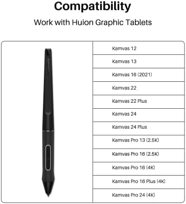 HUION PW517 Battery-Free Stylus Digital Pen for HUION Graphics Drawing Display Kamvas 12, Kamvas 13, Kamvas 16(2021),Kamvas 22, Kamvas Pro 13&16(2.5K), Kamvas Pro 24(4K)