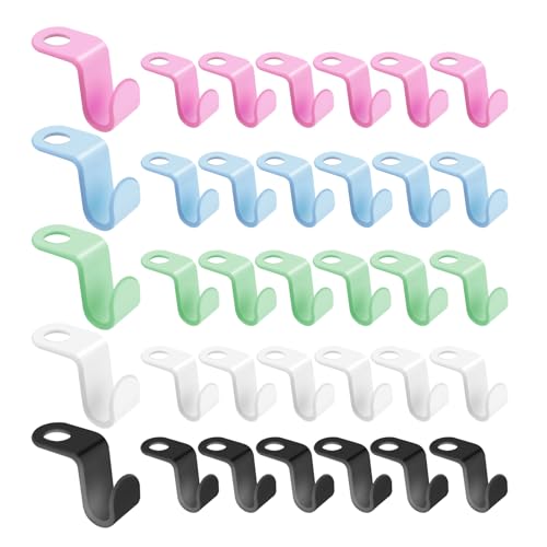 100 PCS Clothes Hanger Connector Hooks Kit 5 Colours Hangers for Clothes Space Savers Coat Hangers Space Saving Hanger Hooks Clothes Hooks for Wardrobe Storage