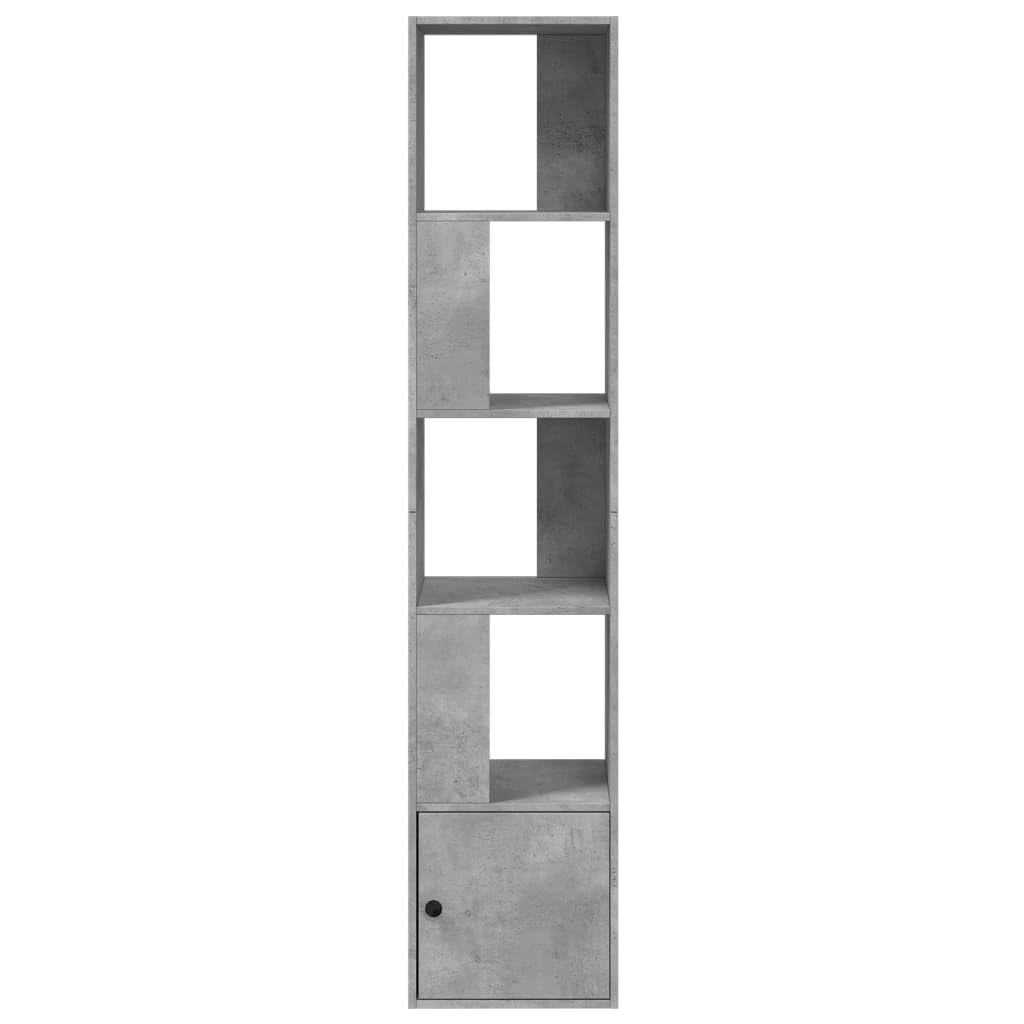 Libreria 4 Ripiani Grigio Cemento 40x36x189 cm Legno Multistrato | Mobile scaffale salvaspazio per soggiorno e ufficio con 4 livelli a giorno, vano inferiore e solida struttura in multistrato.