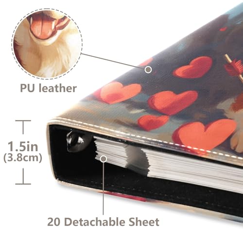 Álbum de fotos bricolaje adhesivo con cubierta de PU Leather, 3 anillos, 40 páginas, tamaño 11.8" x 11.2" para recuerdos miniatura 4