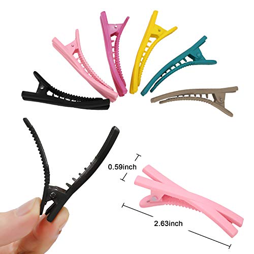 Self Grip Hair Rollers Set, With Hairdressing Curlers (Large, Medium, Small), Folding Pocket Plastic Comb, Duckbill Clips #TOP5