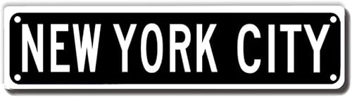 Miniatura 1 de ERMUHEY Letrero de calle de la ciudad de Nueva York, regalo de la ciudad de Nueva York, decoración de pared de la ciudad de Nueva York para el