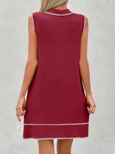 Image of Wenrine Womens Summer Mini Dress Casual Sleeveless Knit Tank Dresses