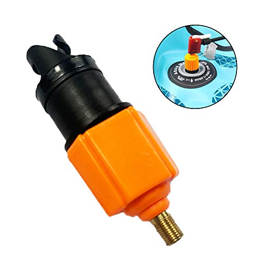 PeSandy Inflatable SUP Pump Adaptor Compressor Air Valve Converter, Inflatable Boat Air Valve Adapter Standard Schrader Conventional Air Pump Adapter for Stand Up Paddle Board, Halkey Roberts, Dinghy