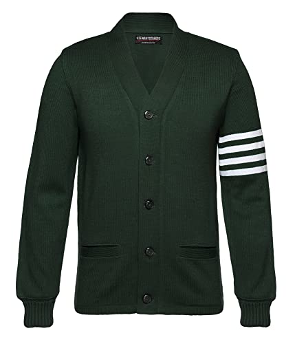 Image of Stewart & Strauss Cardigan Varsity Letter Sweater | American style button front letter sweater knit since 1977, heavyweight and ready for chenille letters and patches