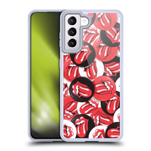 Carcasa de gel Samsung Galaxy S21 5G Head Case Designs The Rolling Stones Tongue Classic Button