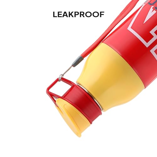 Image of CELLO Puro Steel-X Legend 600 Insulated Water Bottle 600 ml Red | 3D Touch & Feel Super Heroes Design, Lightweight Leakproof Easy Sip Flip Cap Insulated Water Bottle for School Kids Office & Travel