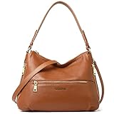 BOSTANTEN Damen Leder Handtaschen Schultertasche Hobo Taschen Designer Tote Bag Beuteltasche Braun