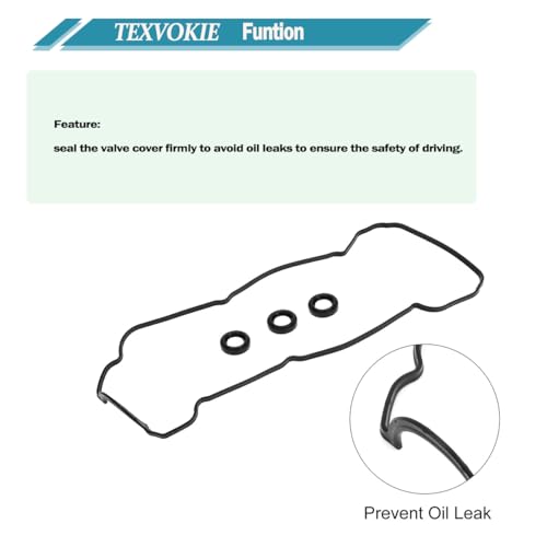 Image of VS50588R Valve Cover Gasket Set Fit for Lexus ES300 3.0,Repalcement for Toyota Camry,Avalon,Sienna,Highlander,Solara,Lexus ES330,RX300, RX330, RX400h 3.0L 3.3L VS50515R,11213-0A010, 11214-0A010